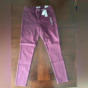 Lane Bryant Women's Skinny Jeans in Rich Burgundy